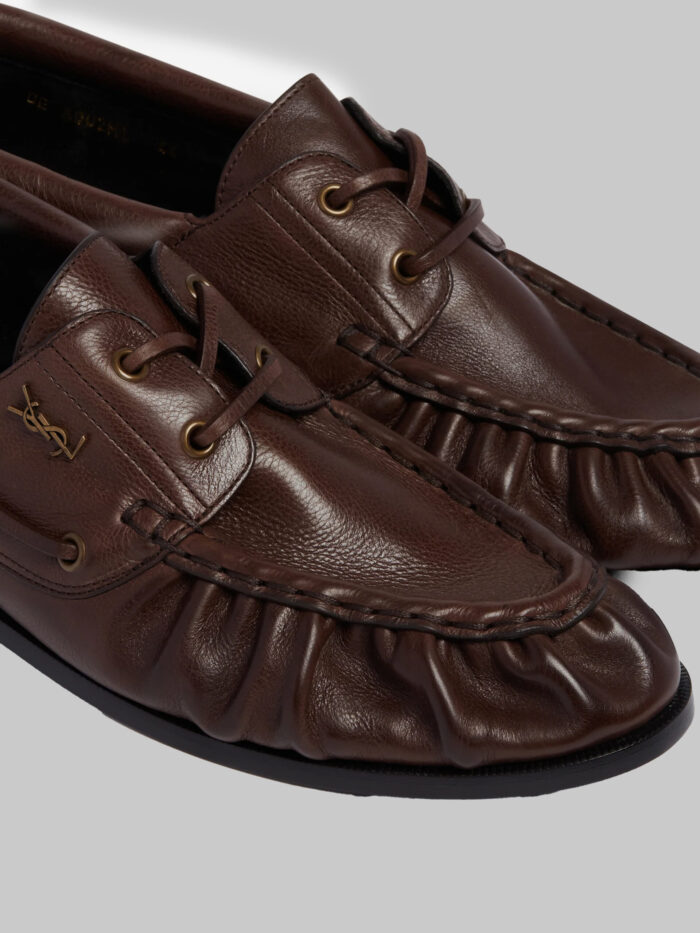 Saint Laurent Le Loafer Bateau moccasins in Paris brown