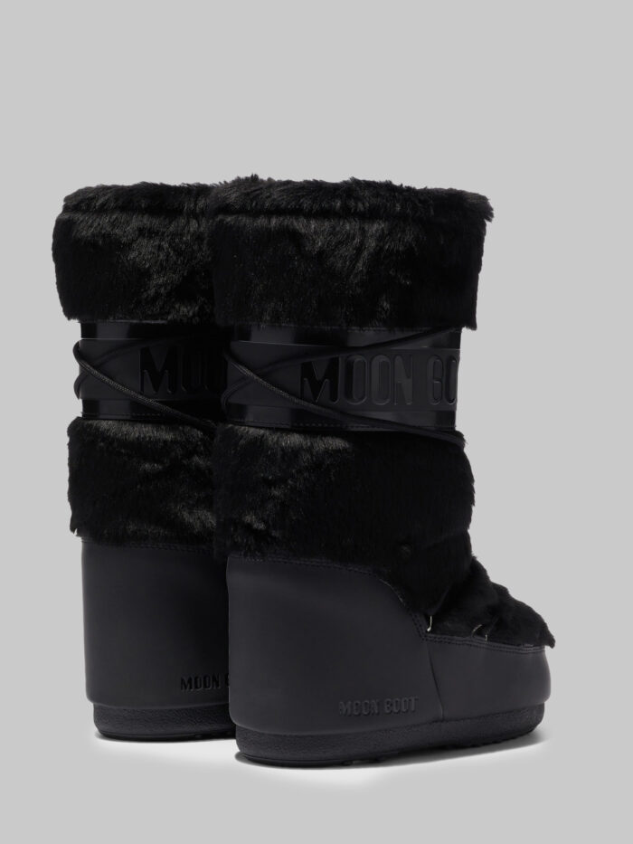 Moon Boot Black Icon boot in faux fur