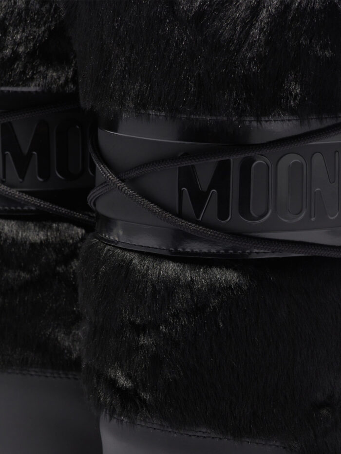 Moon Boot Black Icon boot in faux fur