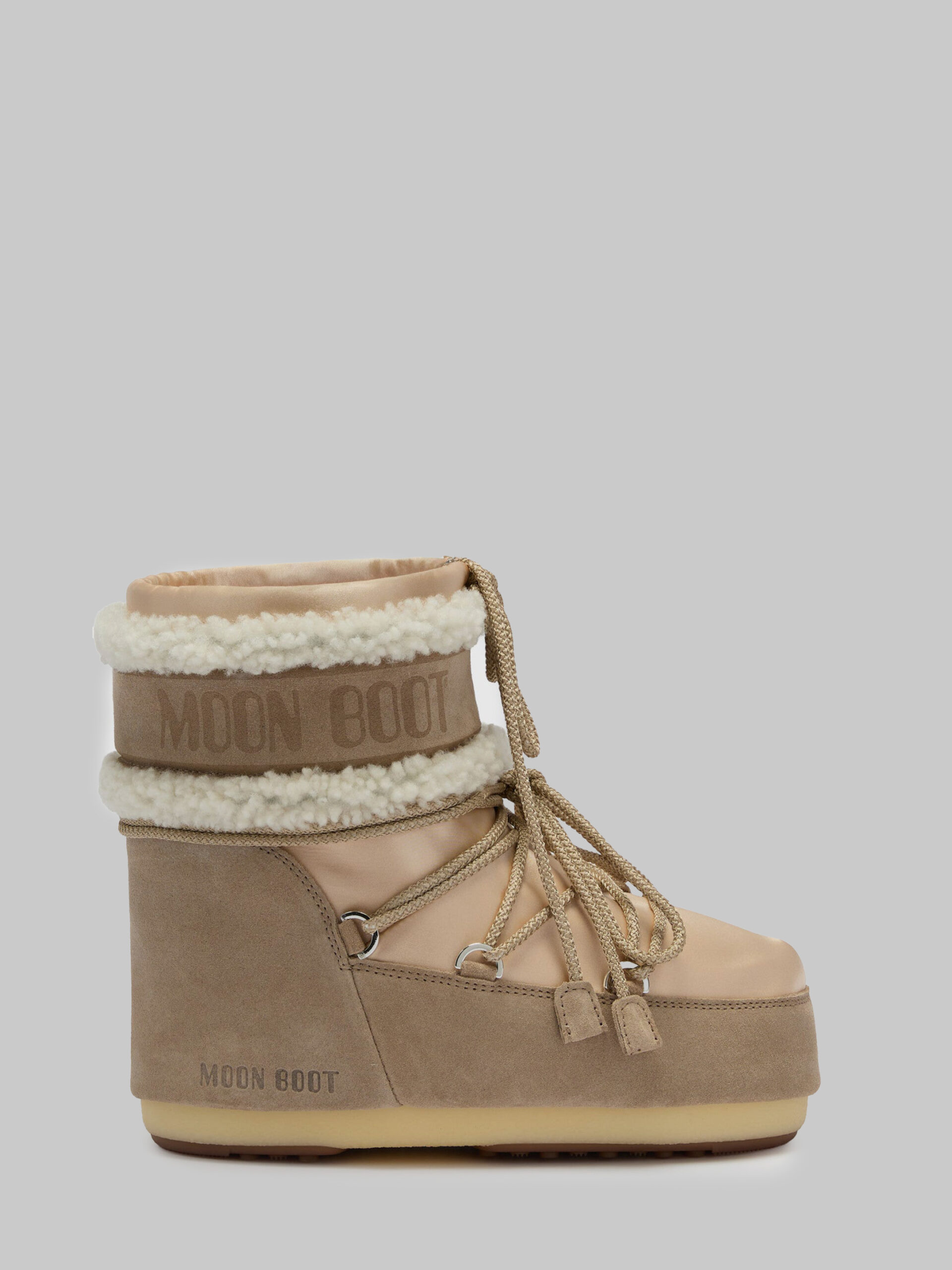 Moon Boot Icon Low Pearly Plus boots in peach and beige