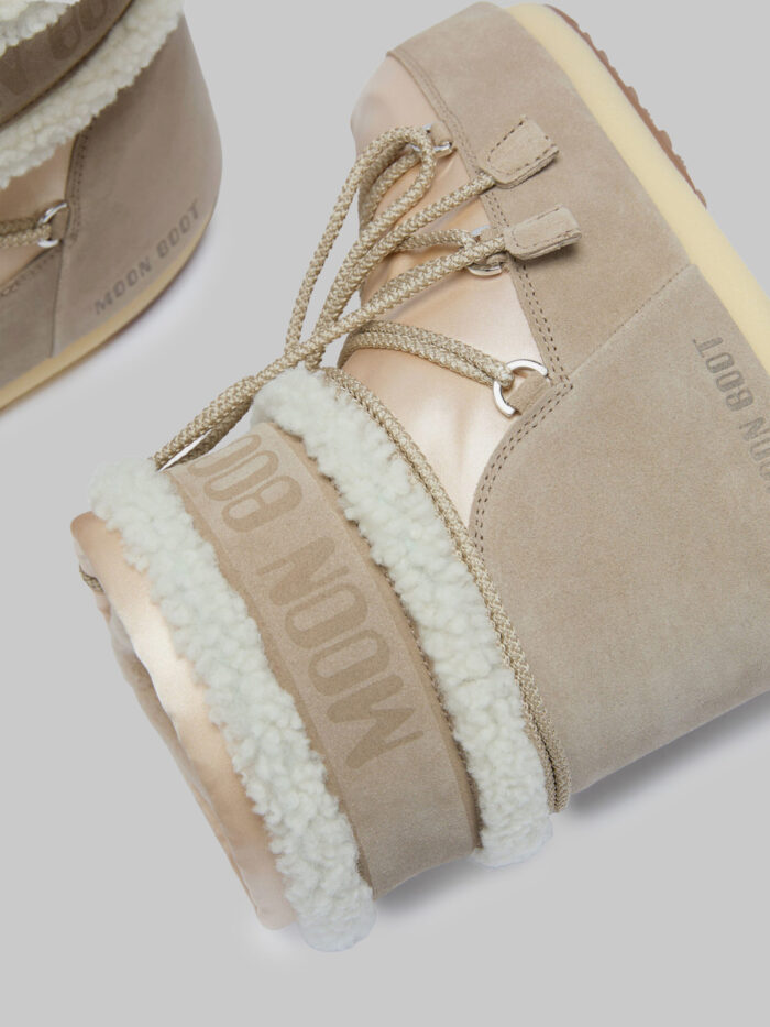 Moon Boot Icon Low Pearly Plus boots in peach and beige