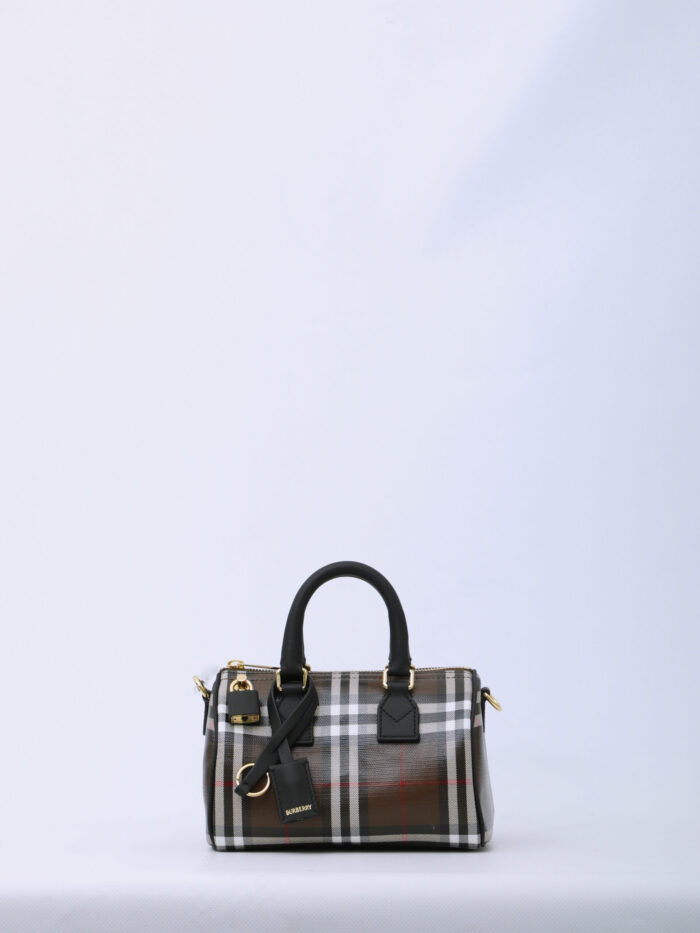 Burberry Mini Check bowling bag