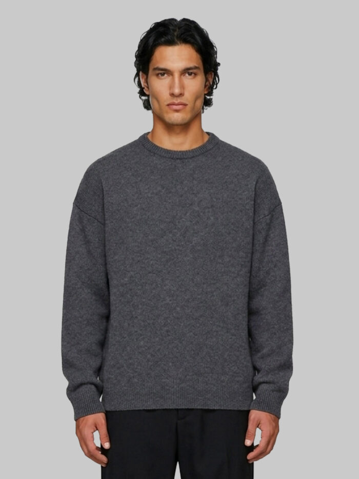 balenciaga anthracite crew neck sweater Balenciaga Anthracite crew-neck sweater