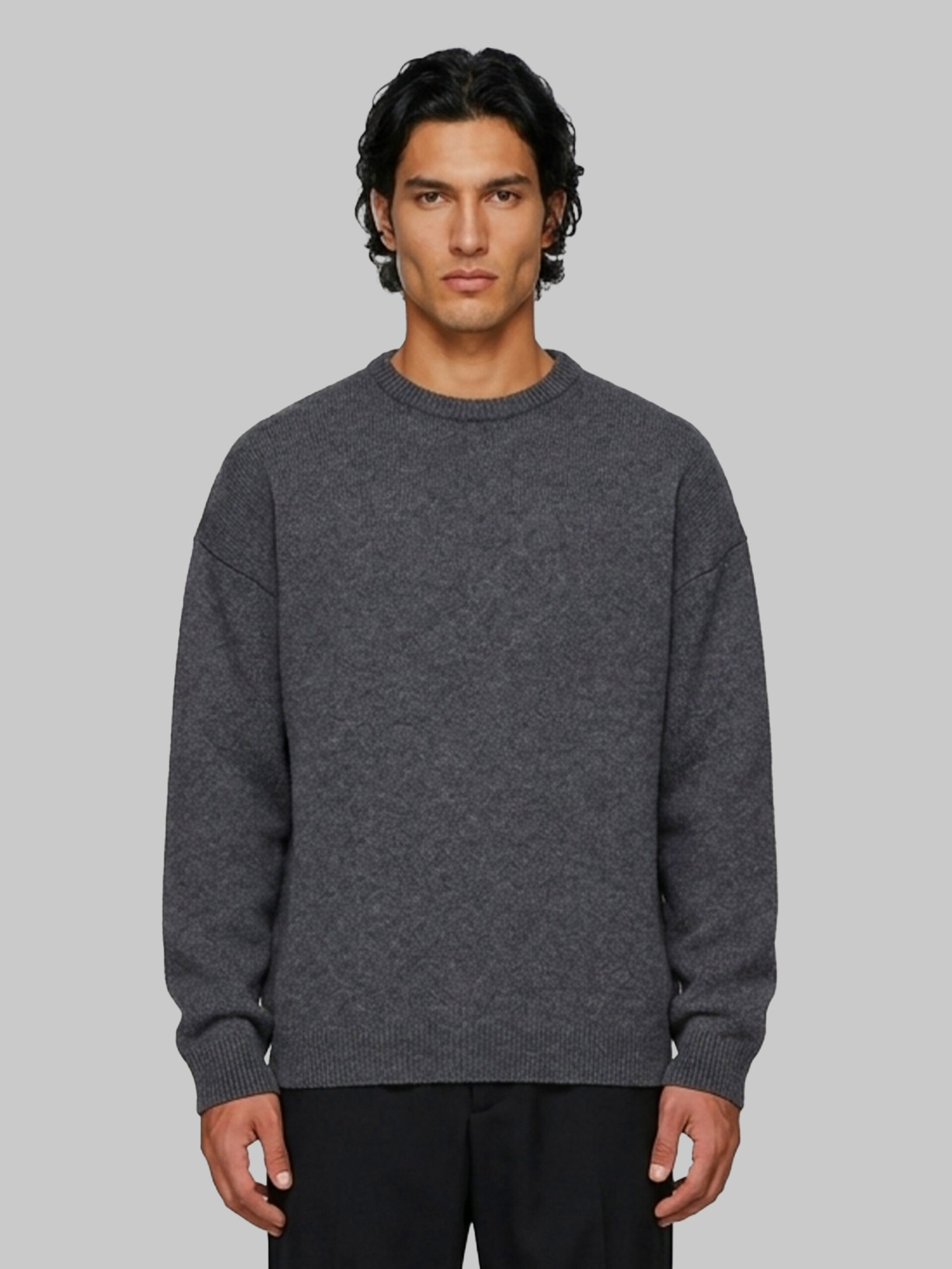 Balenciaga Anthracite crew-neck sweater