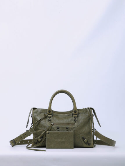 Balenciaga Small Le City bag in army green