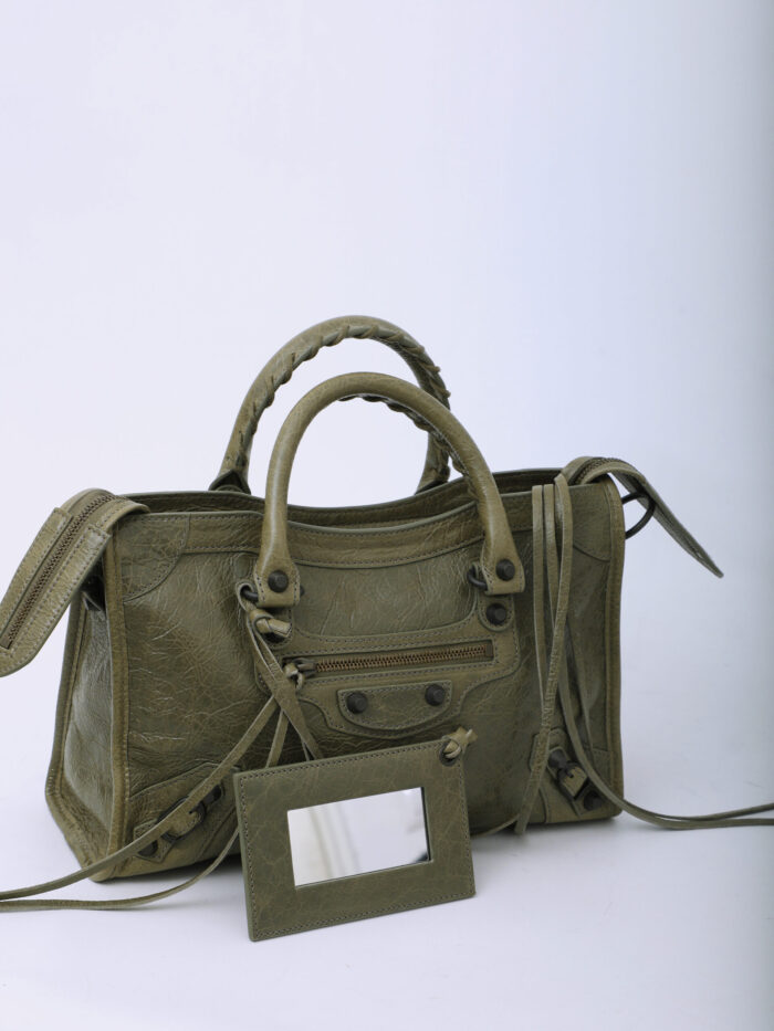 Balenciaga Small Le City bag in army green