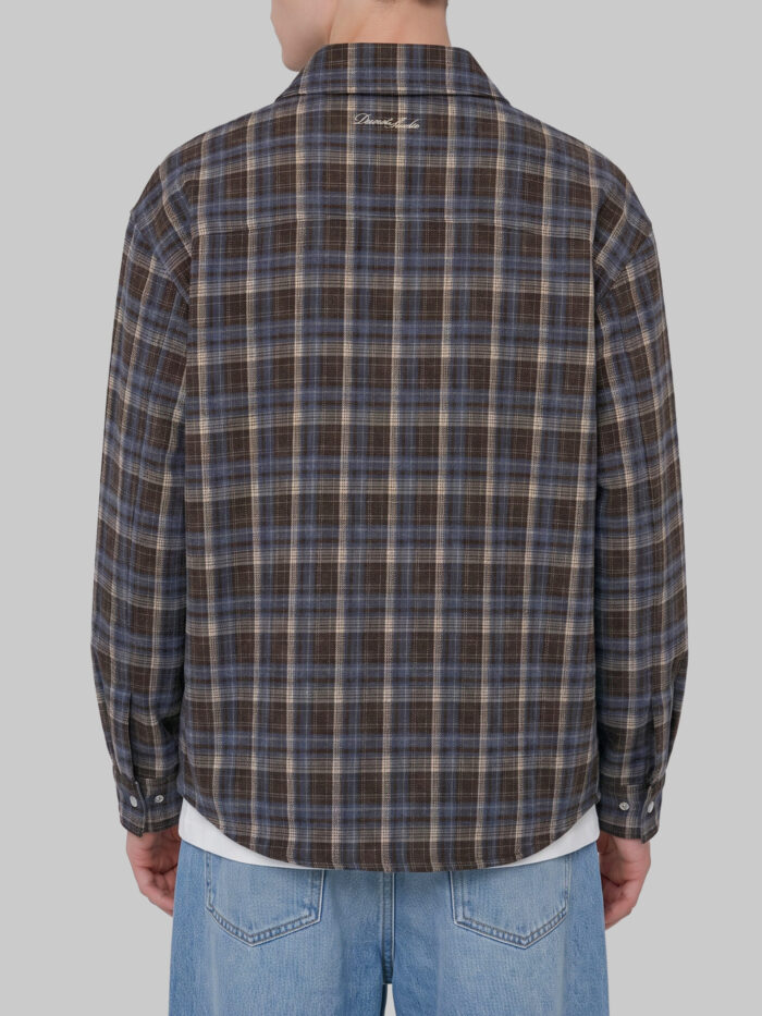 Dunst Quilted plaid flannel overshirt