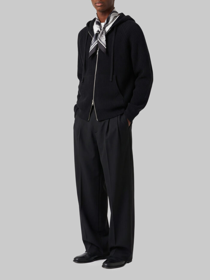 Dunst Black hooded knit cardigan