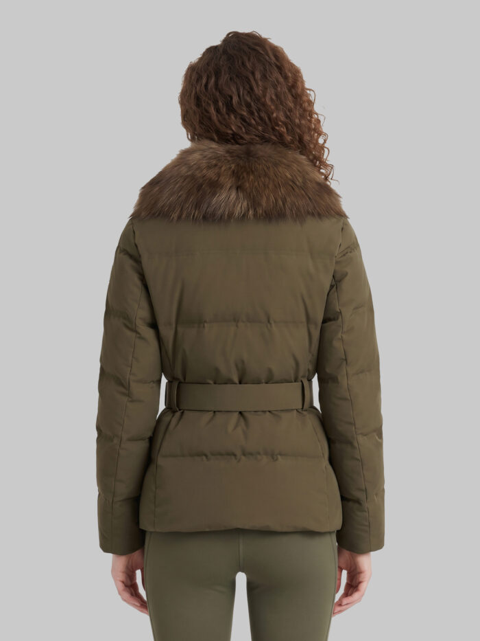 Moncler Grenoble Sioule short down jacket with fur