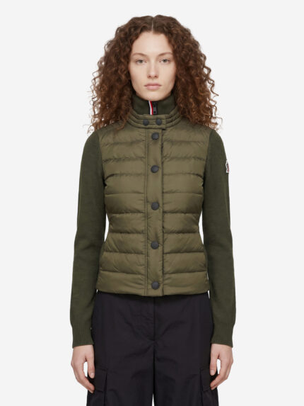 Moncler Grenoble Padded wool-blend cardigan