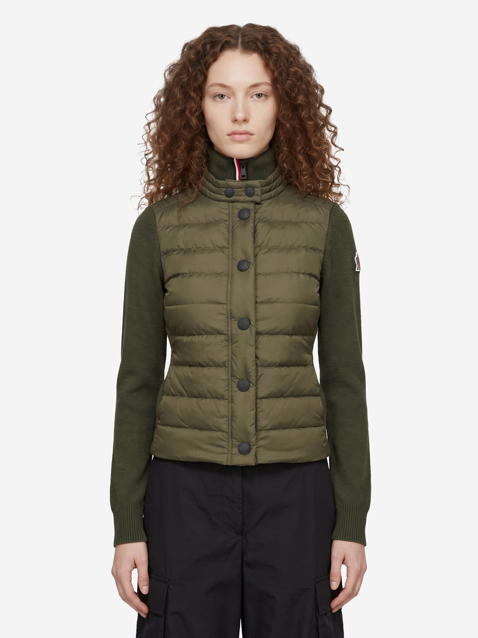 Moncler Grenoble Padded wool-blend cardigan