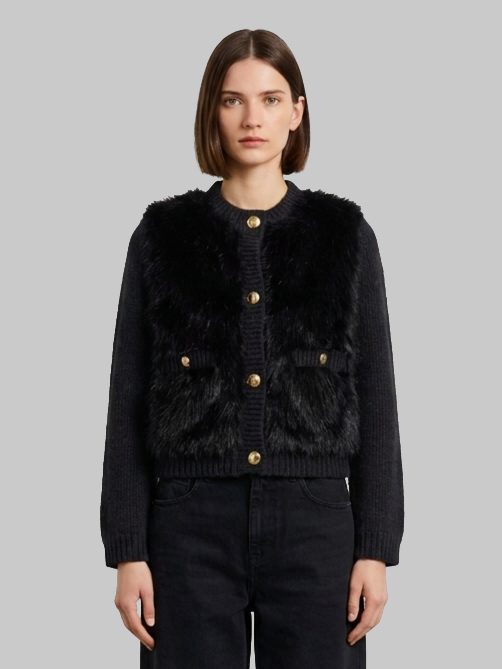 Moncler Padded wool and alpaca blend cardigan