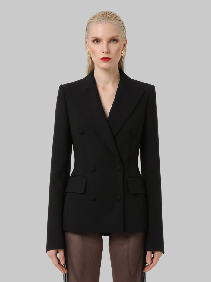 Dolce&gabbana Double-breasted wool double crêpe jacket