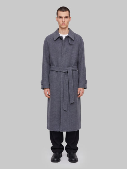 Dunst Grey melange cashmere coat