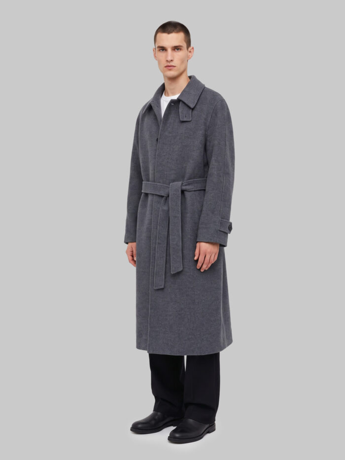 Dunst Grey melange cashmere coat