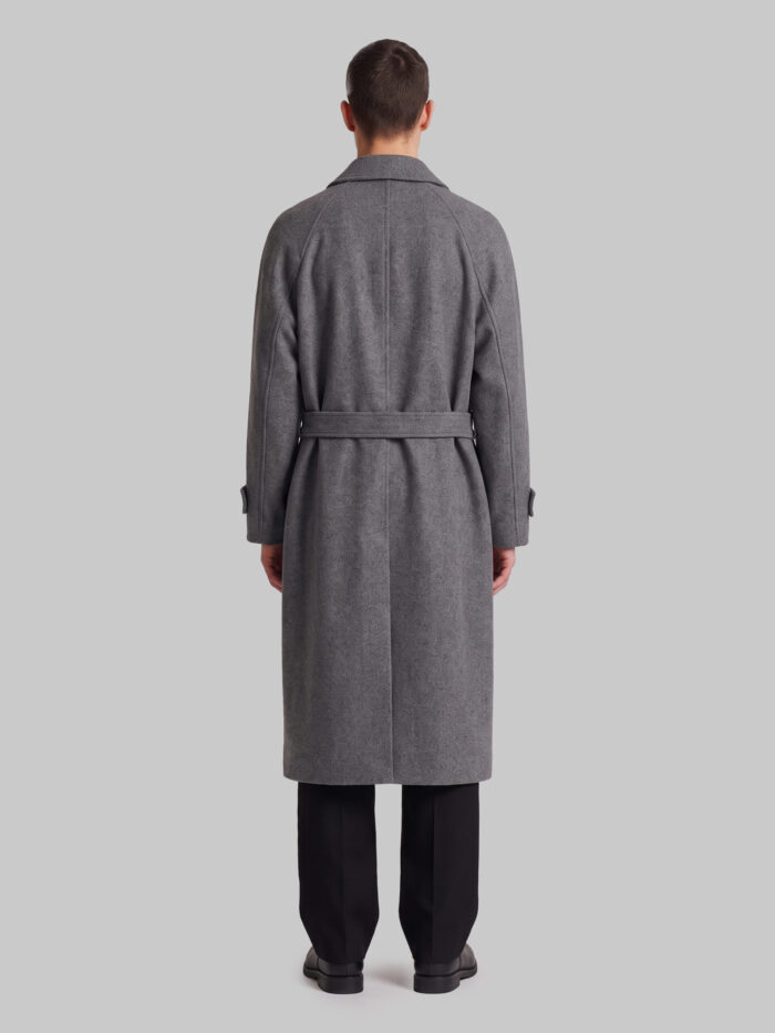 Dunst Grey melange cashmere coat