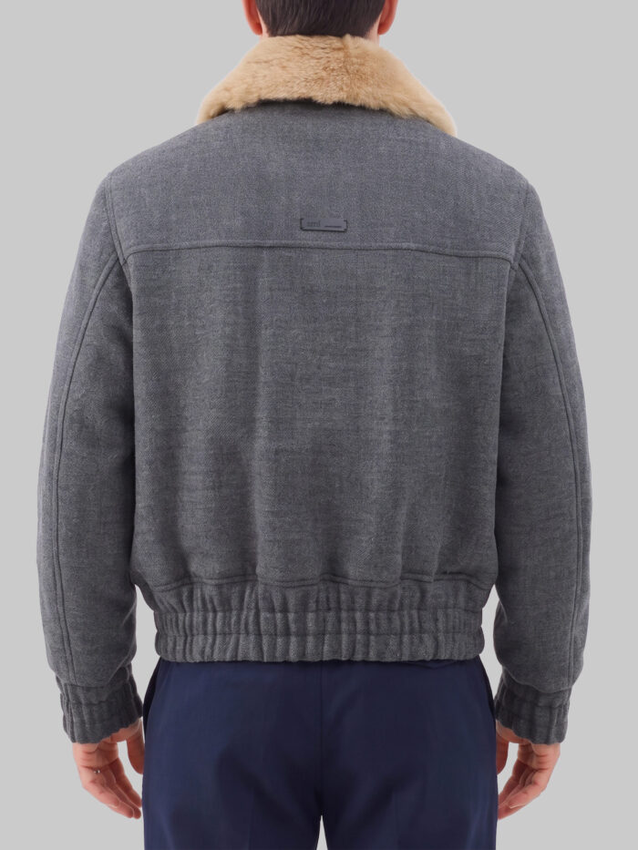 Ami Paris Virgin wool bomber jacket with removable shearling