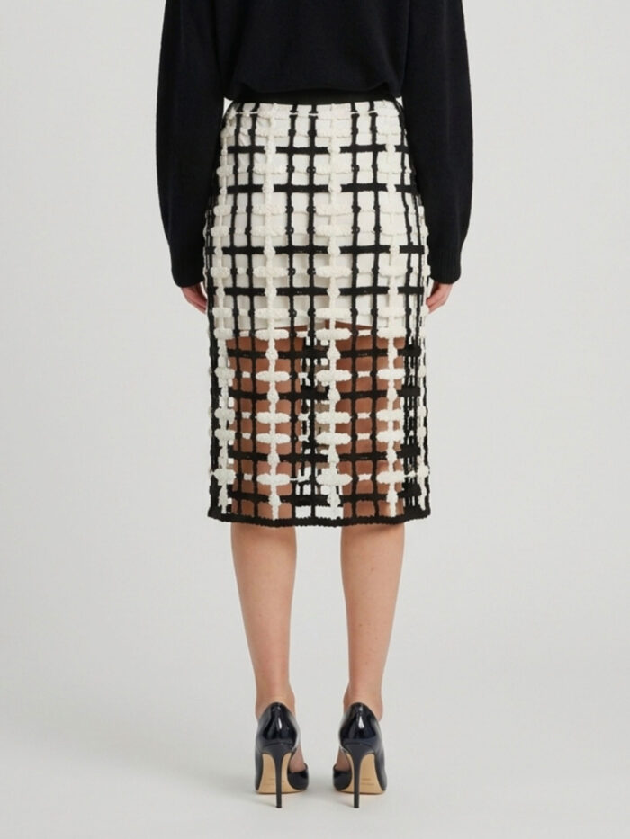 Sutton New York Black  mesh midi skirt