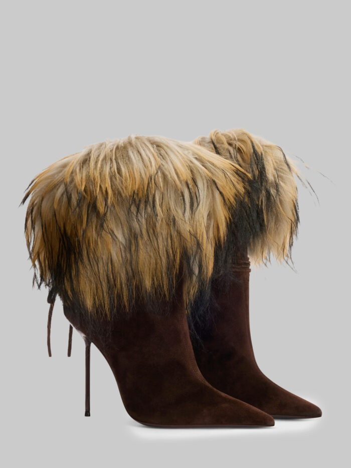 Paris Texas Lidia Ankle Fur boots 105