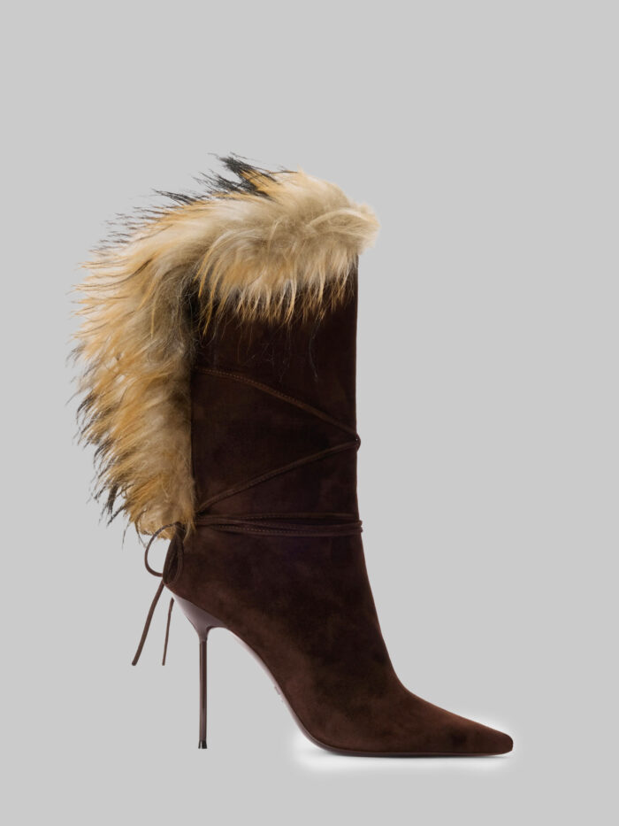 Paris Texas Lidia Ankle Fur boots 105