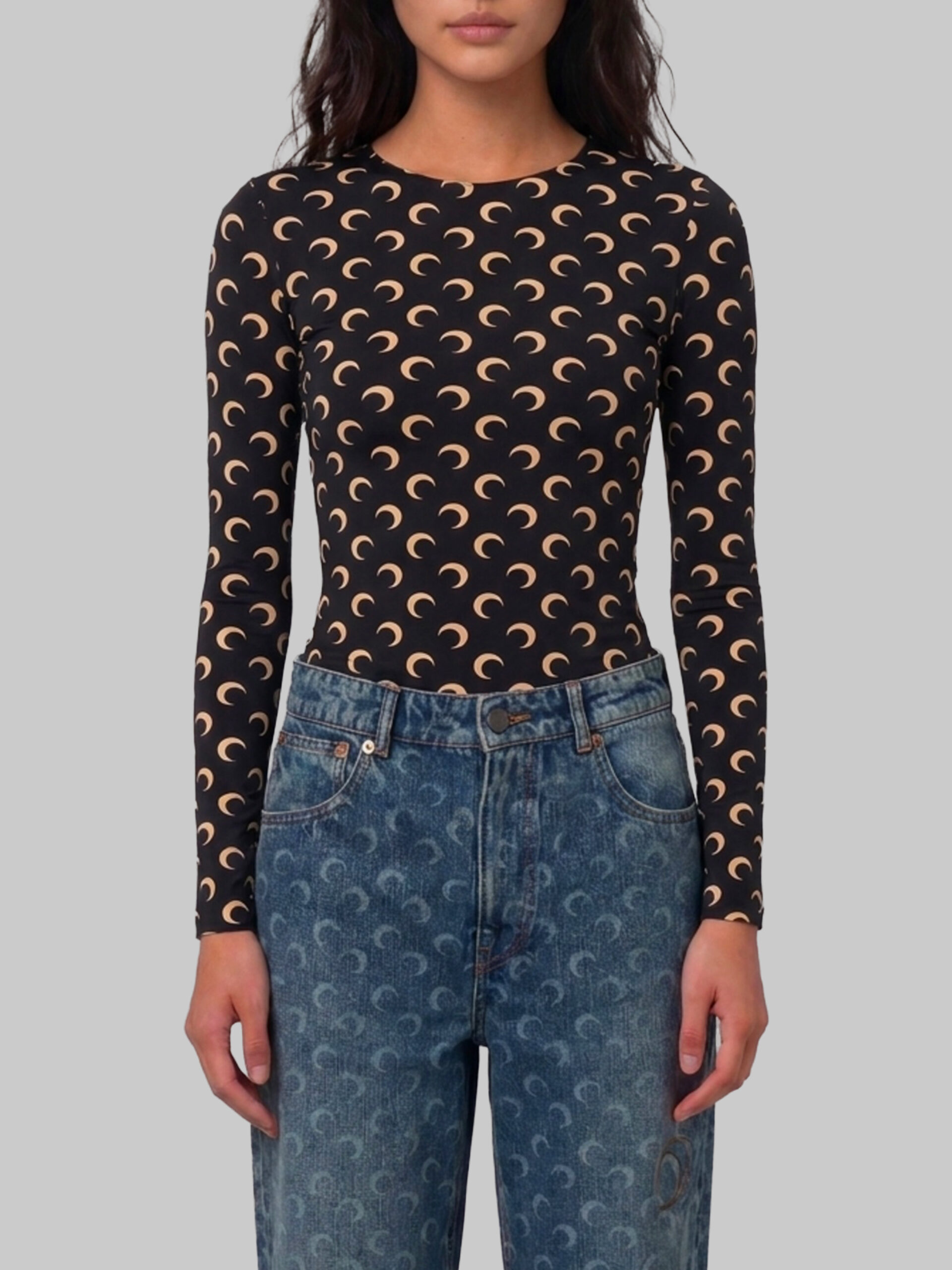Marine Serre Second skin Moon top