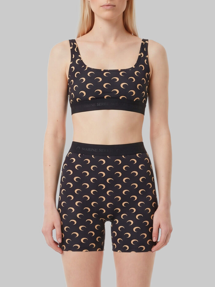 Marine Serre Recycled moon jersey sport bra