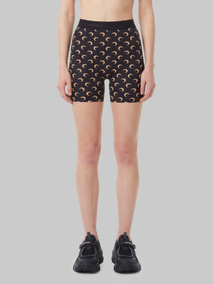 Marine Serre Recycled Moon jersey mini shorts