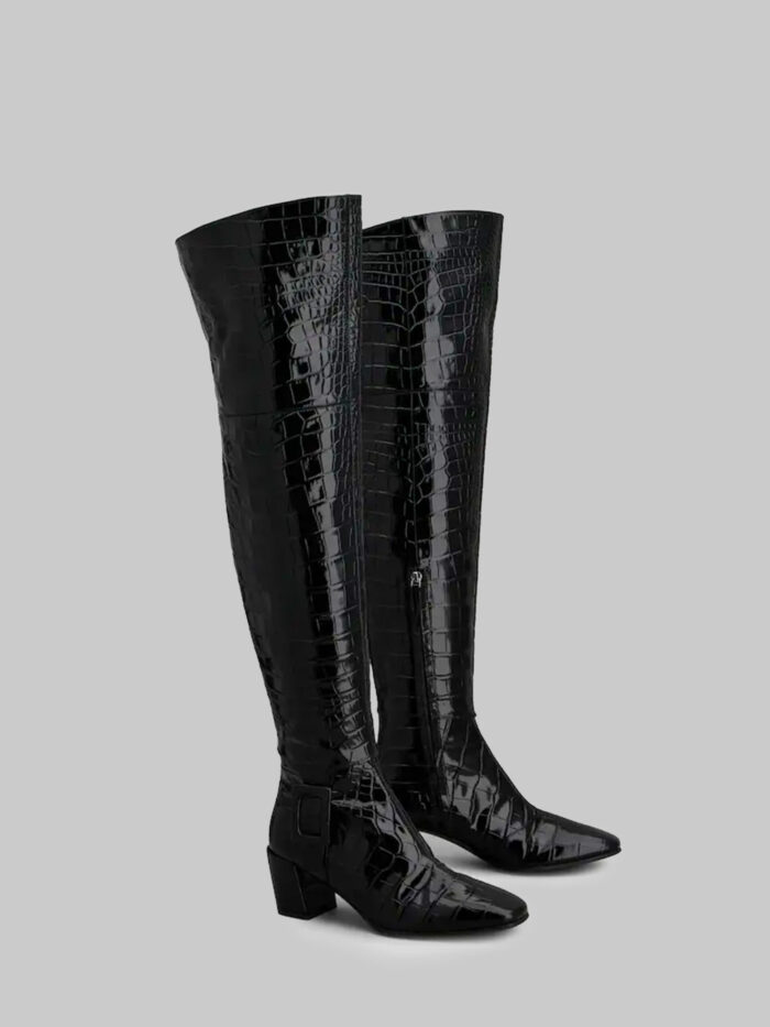 Roger Vivier Choc Cuissard leather boots