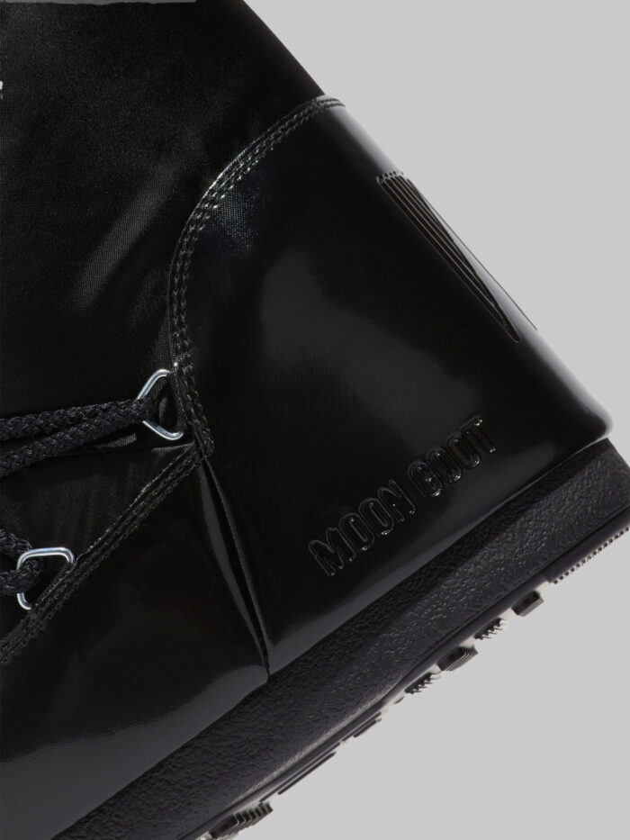 Moon Boot Black satin Icon Glance boots