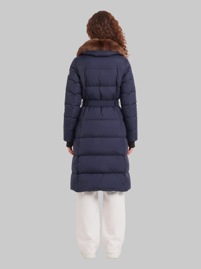 Moncler Grenoble Gelissette long down jacket with shearling