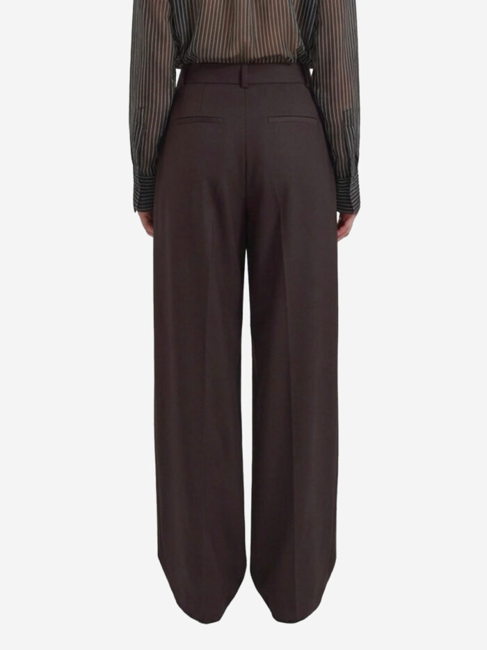 The Frankie Shop Brown pleated Ripley pants