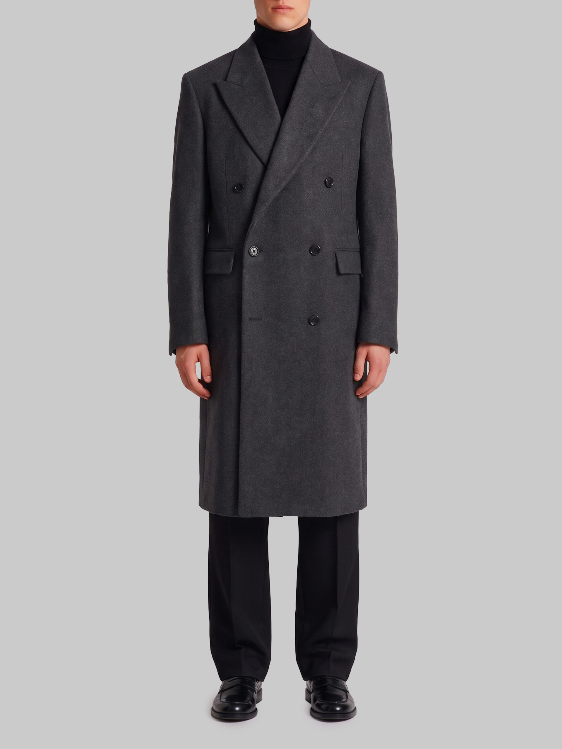 Lardini Grey double-breasted coat