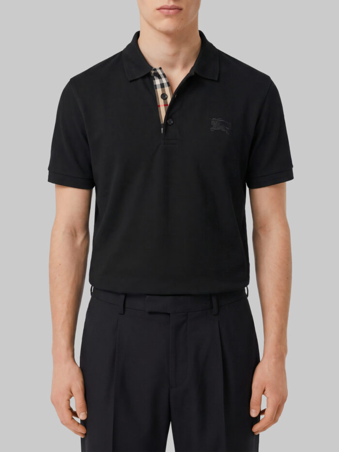 burberry black eddie cotton polo shirt Burberry Black Eddie cotton polo shirt