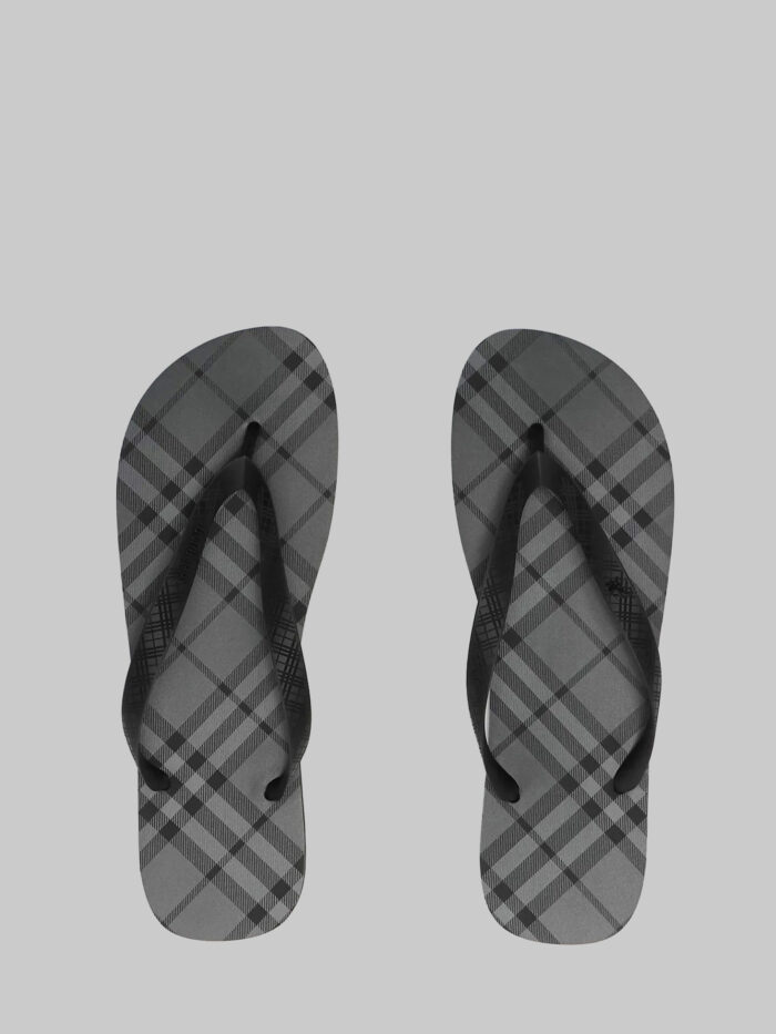 Burberry Haze Check sandals in Iron grey
