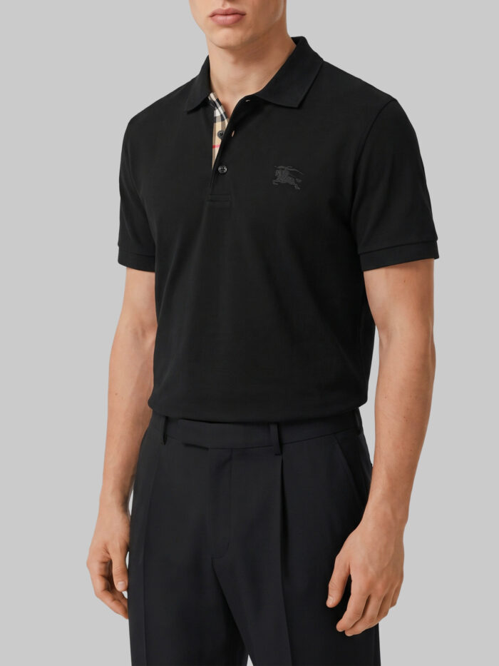 Burberry Black Eddie cotton polo shirt