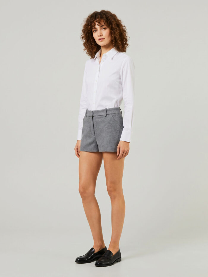 The Frankie Shop Kate mini shorts in grey mélange