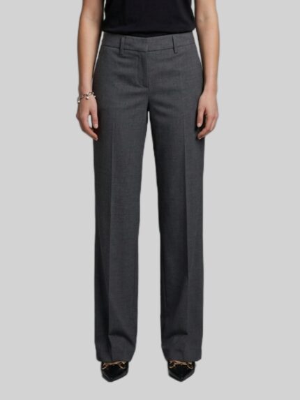 Sutton New York Wide-leg stretch canvas trousers