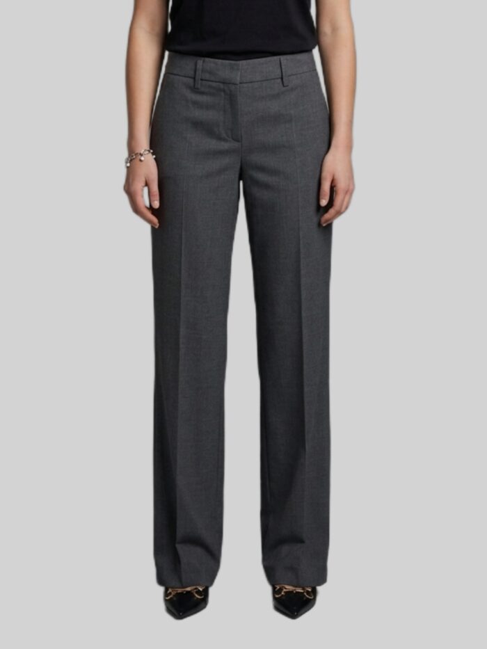 Sutton New York Wide-leg stretch canvas trousers