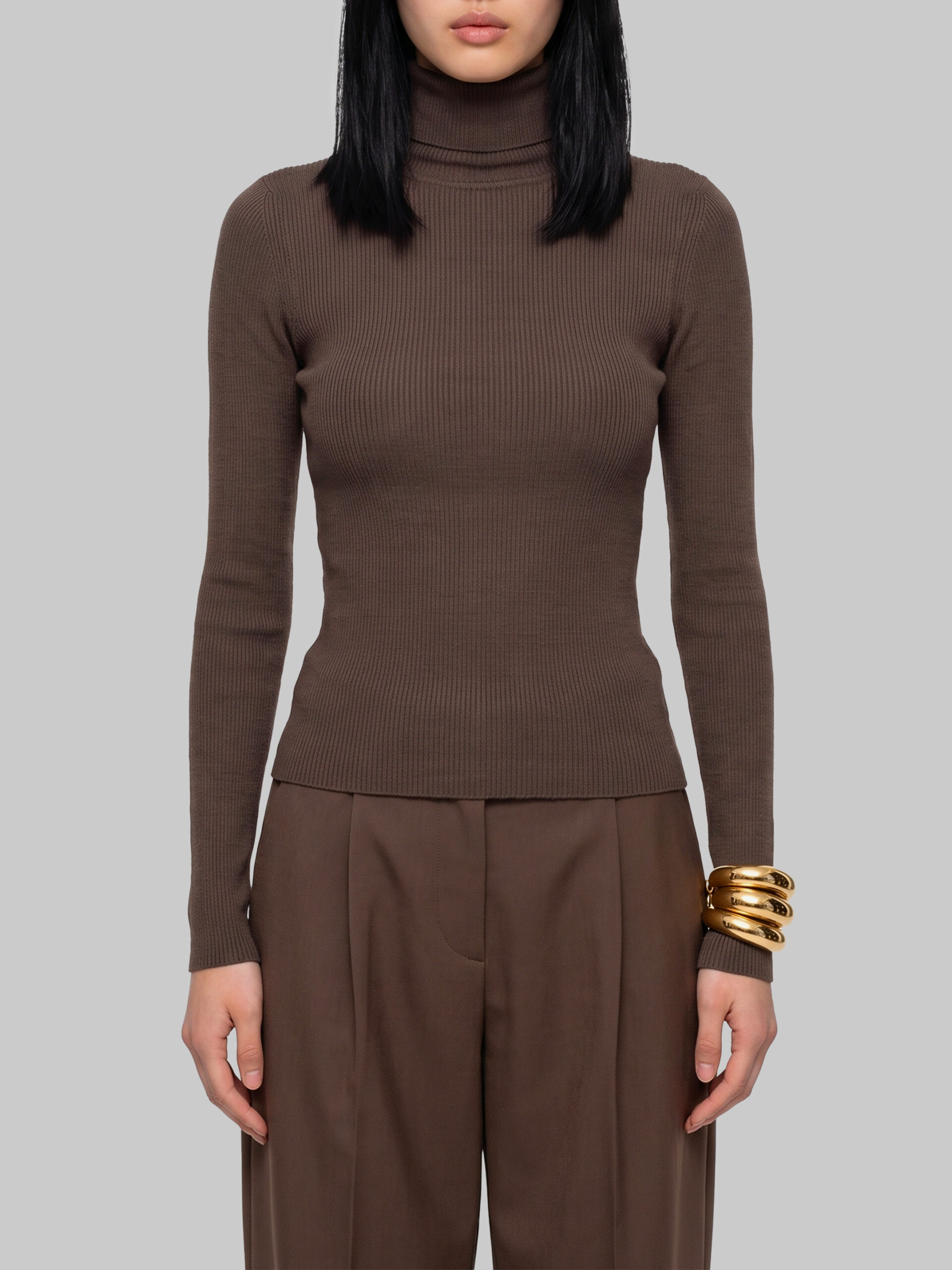 Max Mara Turtleneck in wool yarn