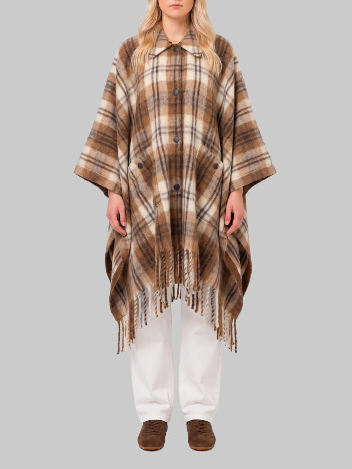 Moncler Grenoble Cape with faux fur detail