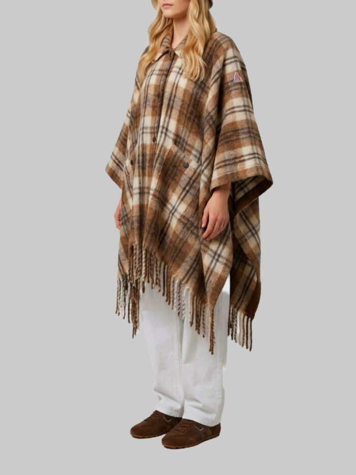 Moncler Grenoble Cape with faux fur detail