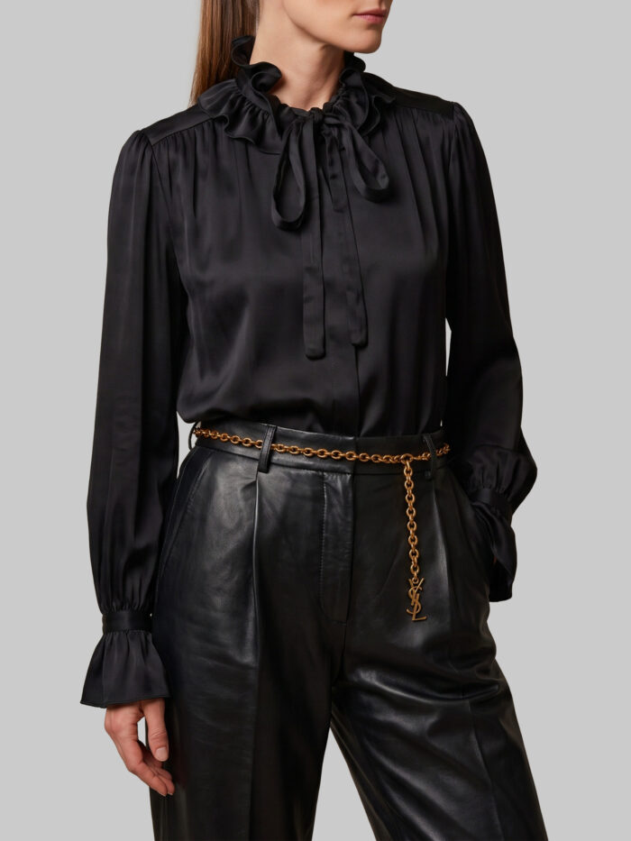 Sutton New York Black ruffled shirt