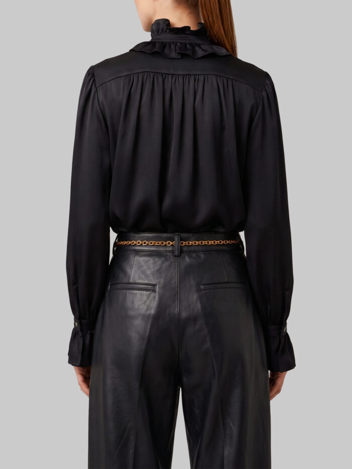 Sutton New York Black ruffled shirt