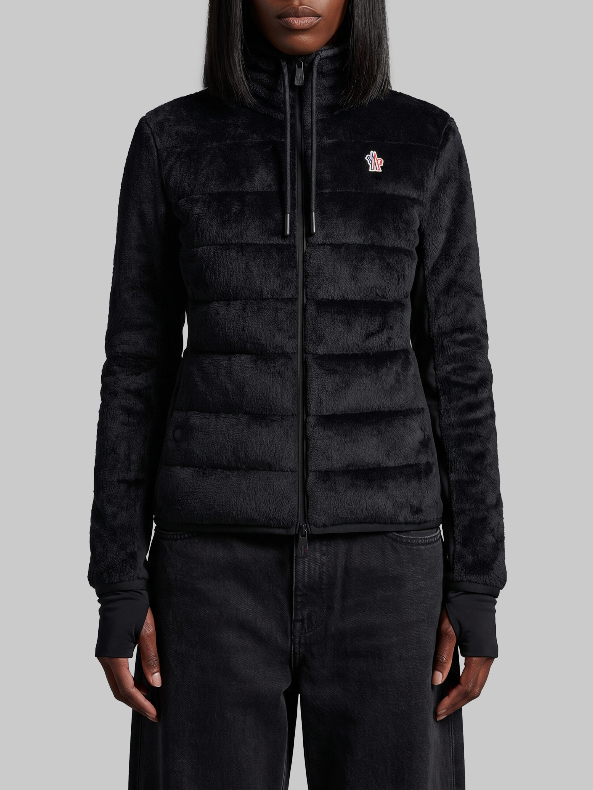 Moncler Grenoble Plush-effect padded sweatshirt
