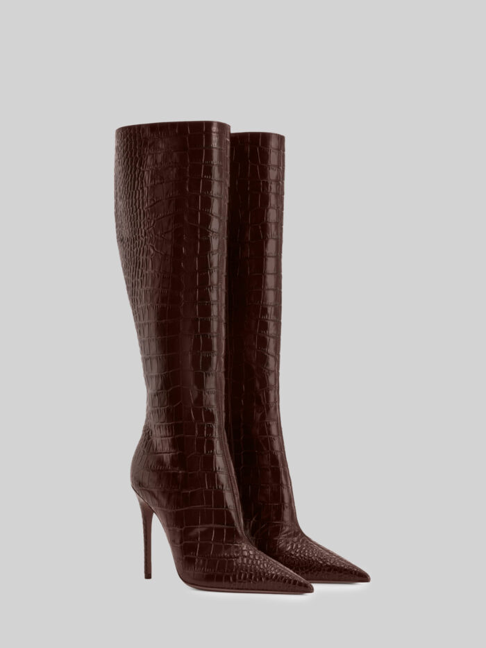Paris Texas Ebony croco Vera 105 Boot