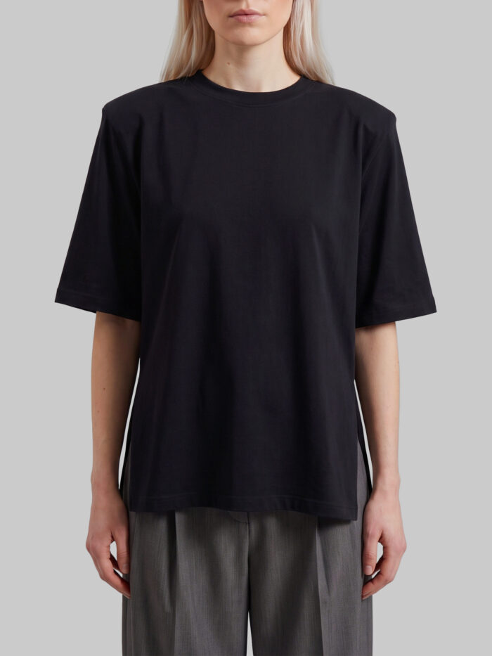 The Frankie Shop Black Anira padded T-shirt