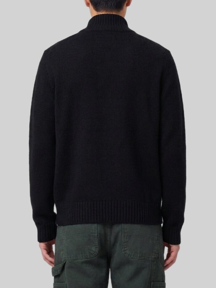 Guest In Residence Black half zip turtleneck