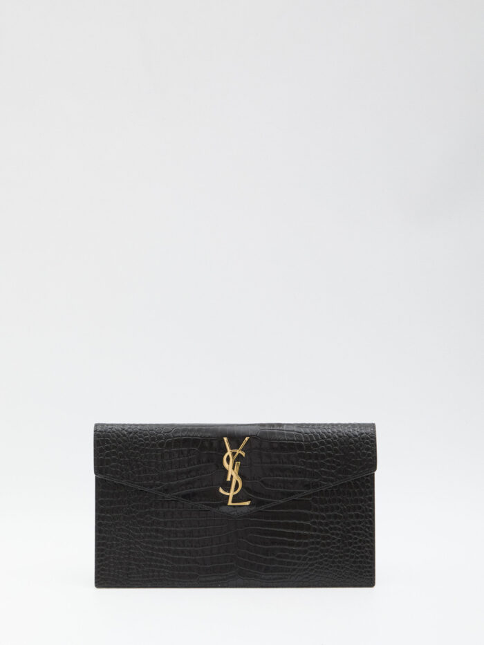 saint laurent small envelope pouch croco print Saint Laurent Small Envelope pouch croco print