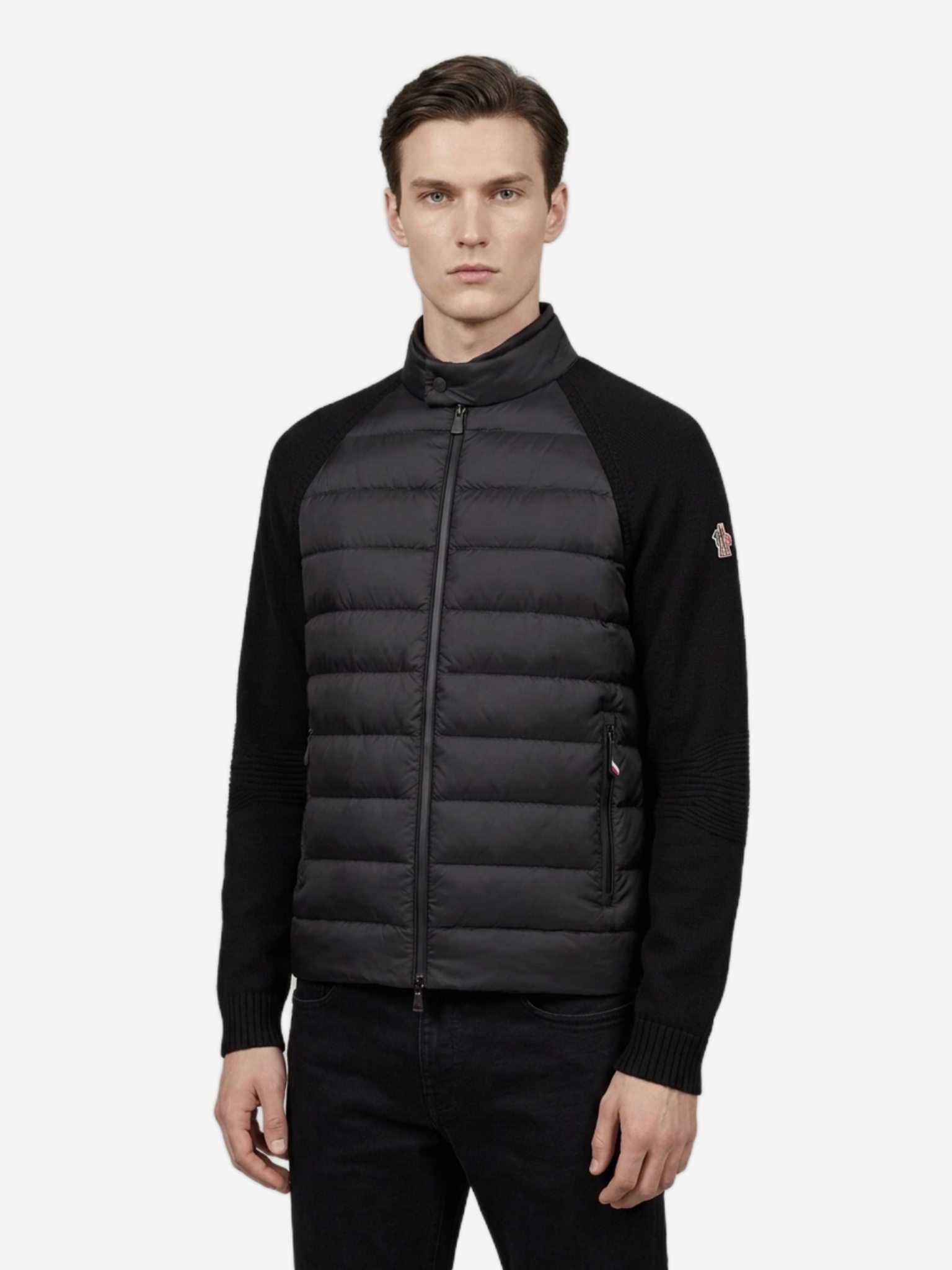 Moncler Grenoble Black padded cardigan