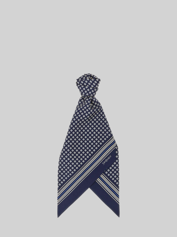 saint laurent lavallière scarf in silk twill Saint Laurent Lavallière scarf in silk twill